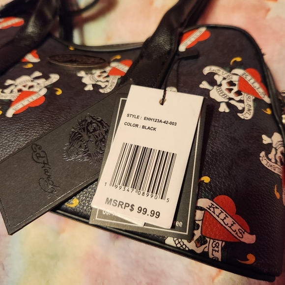 NWT Ed Hardy Skull Print Bag - Picture 4 of 4